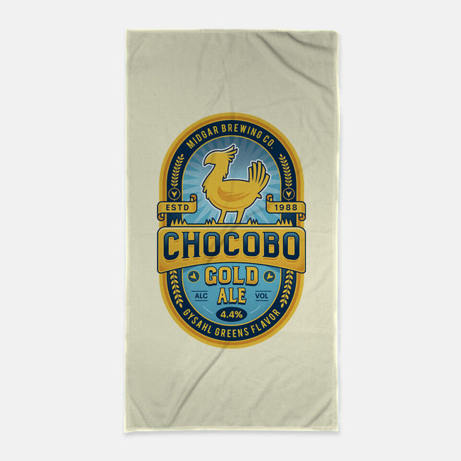 Chocobo Gold Beer Emblem-None-Beach-Towel-LAGELANTEE