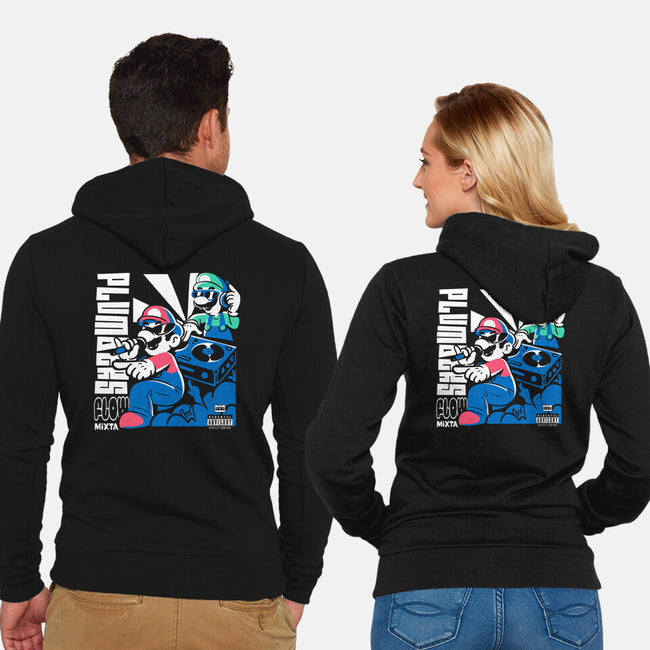 Plumbers Flow Mixtape-Unisex-Zip-Up-Sweatshirt-estudiofitas