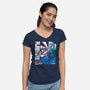 Plumbers Flow Mixtape-Womens-V-Neck-Tee-estudiofitas