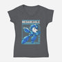 Mega Beagle Videogame-Womens-V-Neck-Tee-Studio Mootant