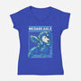 Mega Beagle Videogame-Womens-V-Neck-Tee-Studio Mootant