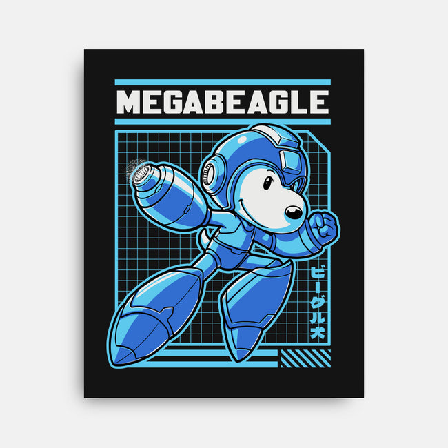 Mega Beagle Videogame-None-Stretched-Canvas-Studio Mootant