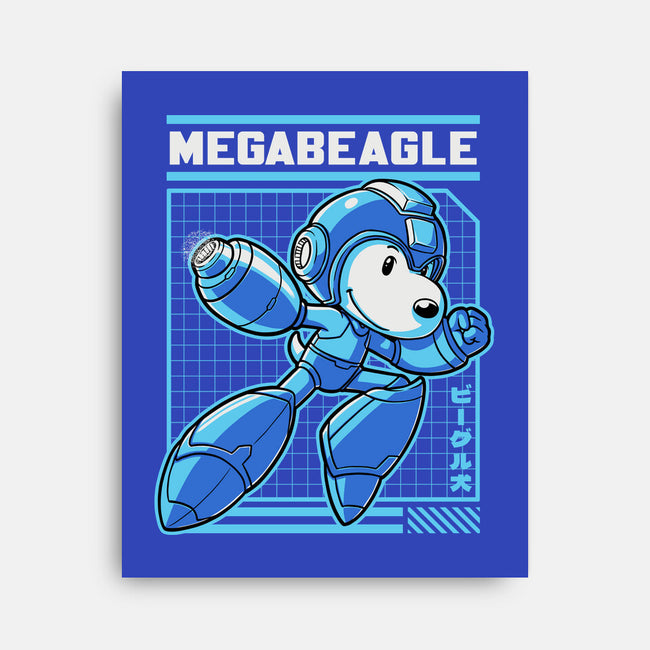 Mega Beagle Videogame-None-Stretched-Canvas-Studio Mootant