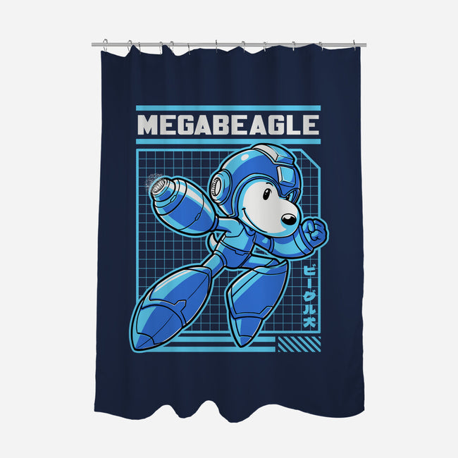 Mega Beagle Videogame-None-Polyester-Shower Curtain-Studio Mootant