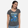 Mega Beagle Videogame-Womens-V-Neck-Tee-Studio Mootant