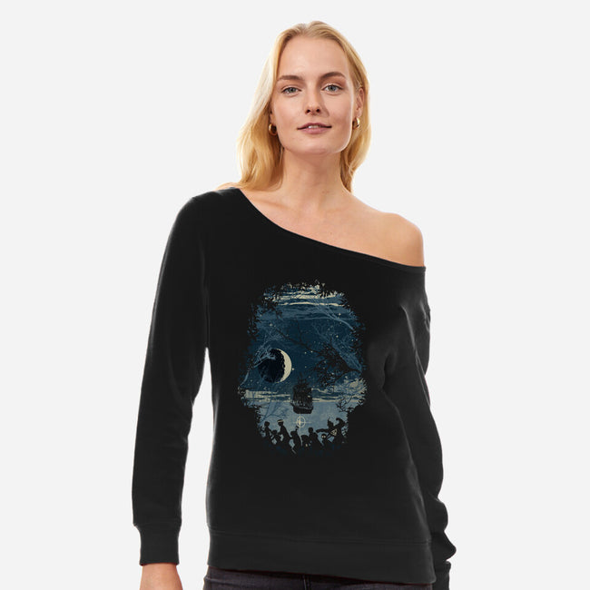 Never Say It-Womens-Off Shoulder-Sweatshirt-Arinesart