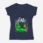 Neighbors And Friends-Womens-V-Neck-Tee-Arinesart