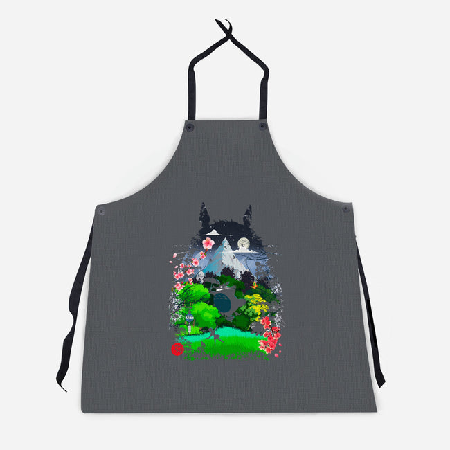 Neighbors And Friends-Unisex-Kitchen-Apron-Arinesart