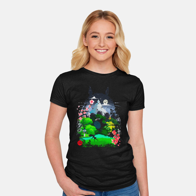 Neighbors And Friends-Womens-Fitted-Tee-Arinesart