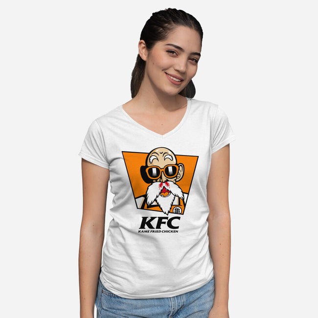 Kame FC-Womens-V-Neck-Tee-demonigote