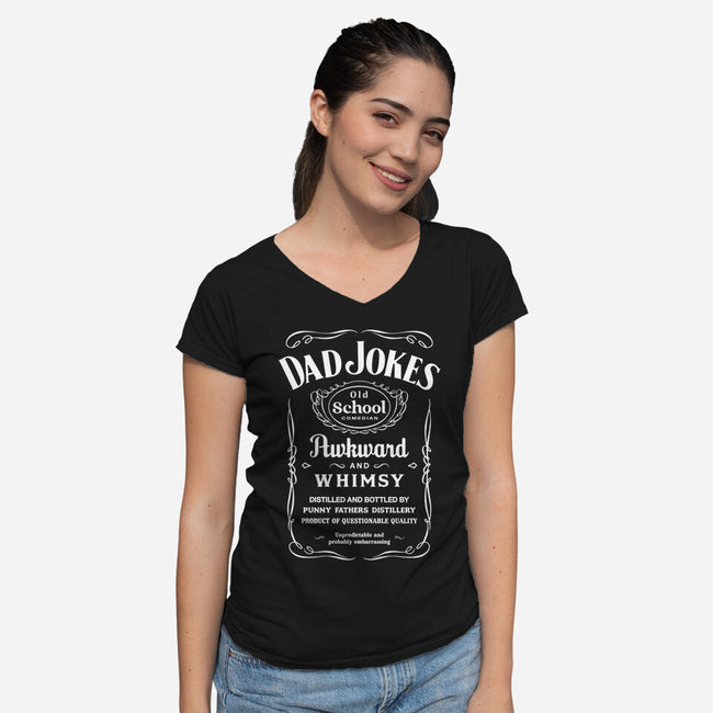 Dad Jokes Distillery-Womens-V-Neck-Tee-retrodivision