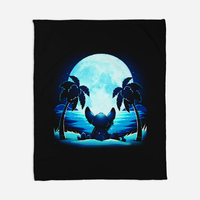 Alien Moon-None-Fleece-Blanket-Vallina84