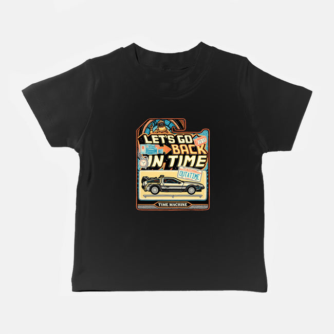 Time Machine Vehicle-Baby-Basic-Tee-glitchygorilla