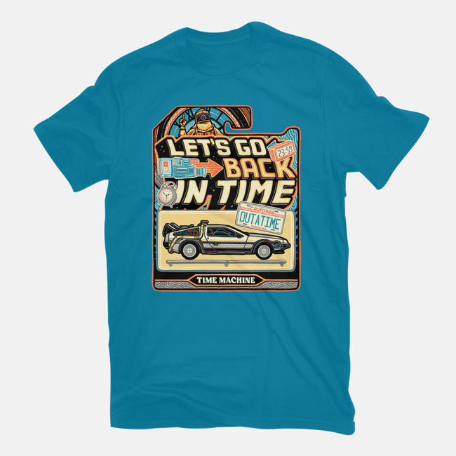 Time Machine Vehicle-Womens-Basic-Tee-glitchygorilla