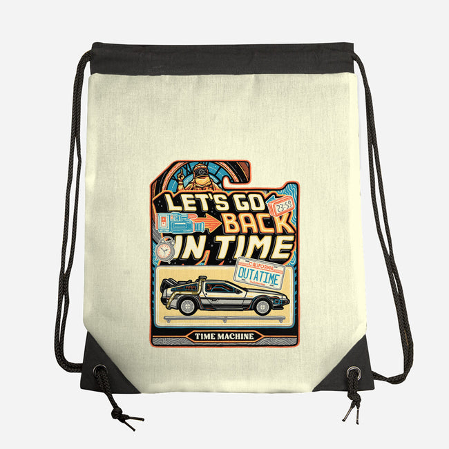 Time Machine Vehicle-None-Drawstring-Bag-glitchygorilla