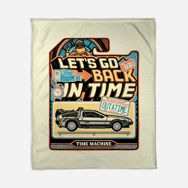 Time Machine Vehicle-None-Fleece-Blanket-glitchygorilla