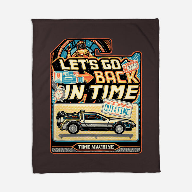 Time Machine Vehicle-None-Fleece-Blanket-glitchygorilla