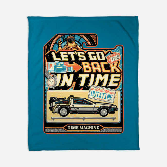 Time Machine Vehicle-None-Fleece-Blanket-glitchygorilla