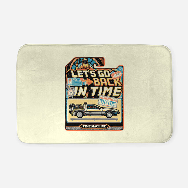 Time Machine Vehicle-None-Memory Foam-Bath Mat-glitchygorilla