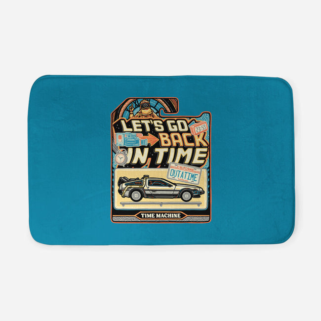 Time Machine Vehicle-None-Memory Foam-Bath Mat-glitchygorilla