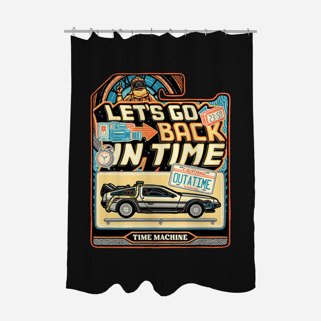 Time Machine Vehicle-None-Polyester-Shower Curtain-glitchygorilla