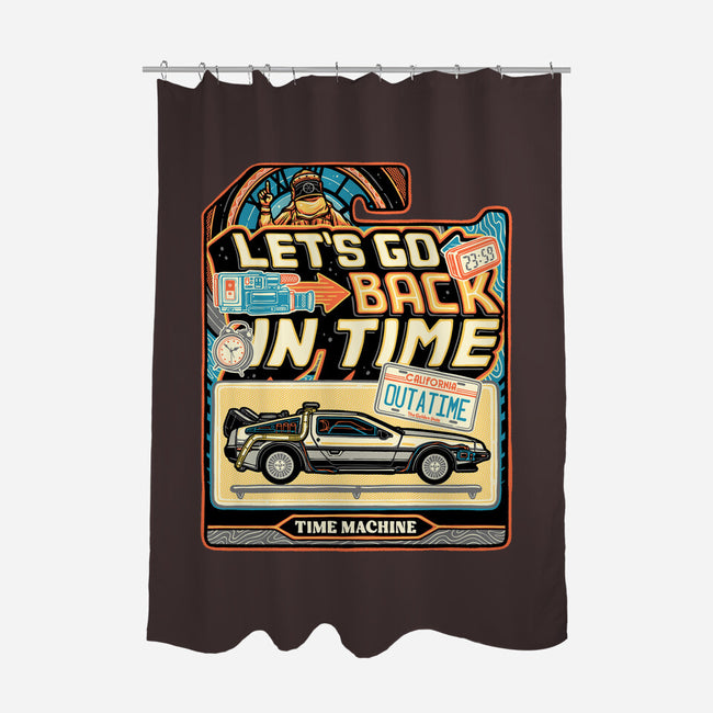 Time Machine Vehicle-None-Polyester-Shower Curtain-glitchygorilla