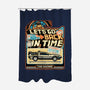 Time Machine Vehicle-None-Polyester-Shower Curtain-glitchygorilla