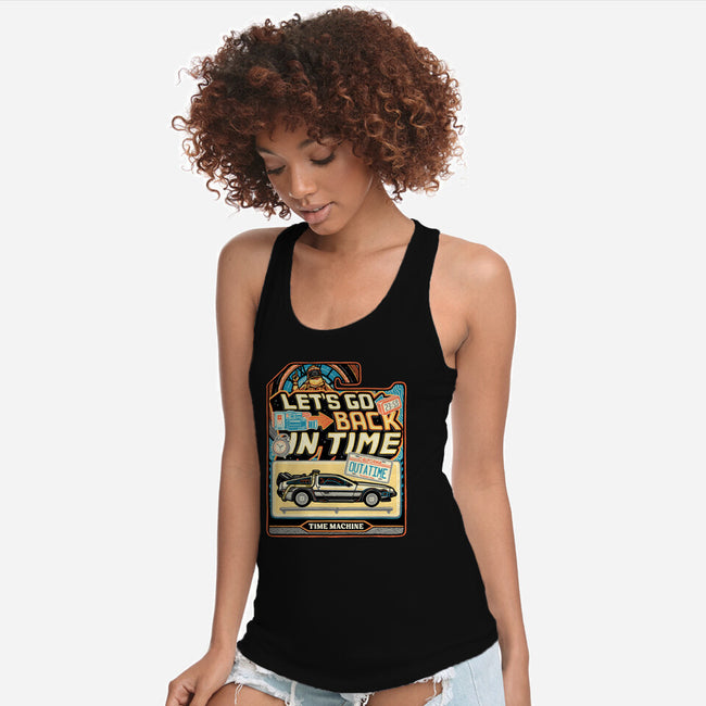 Time Machine Vehicle-Womens-Racerback-Tank-glitchygorilla