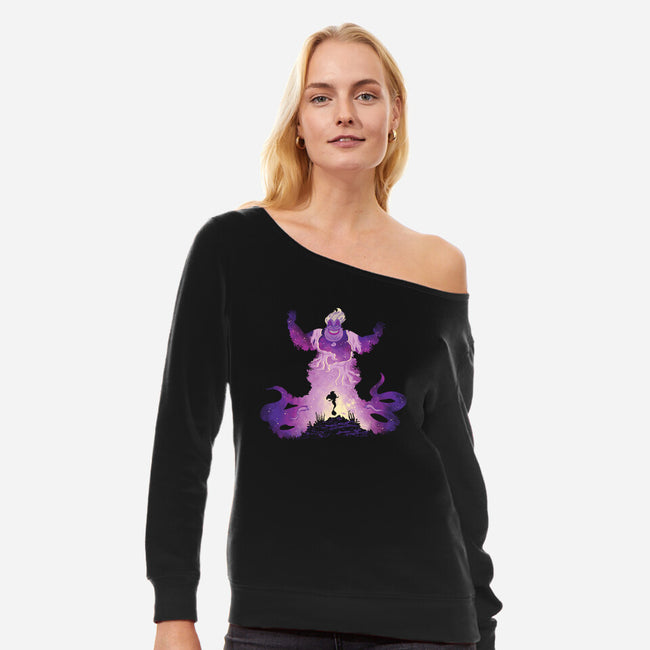 Villainous Spell-Womens-Off Shoulder-Sweatshirt-dalethesk8er