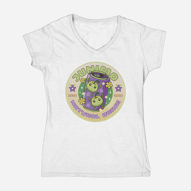 Junimo Natural Drink-Womens-V-Neck-Tee-LAGELANTEE