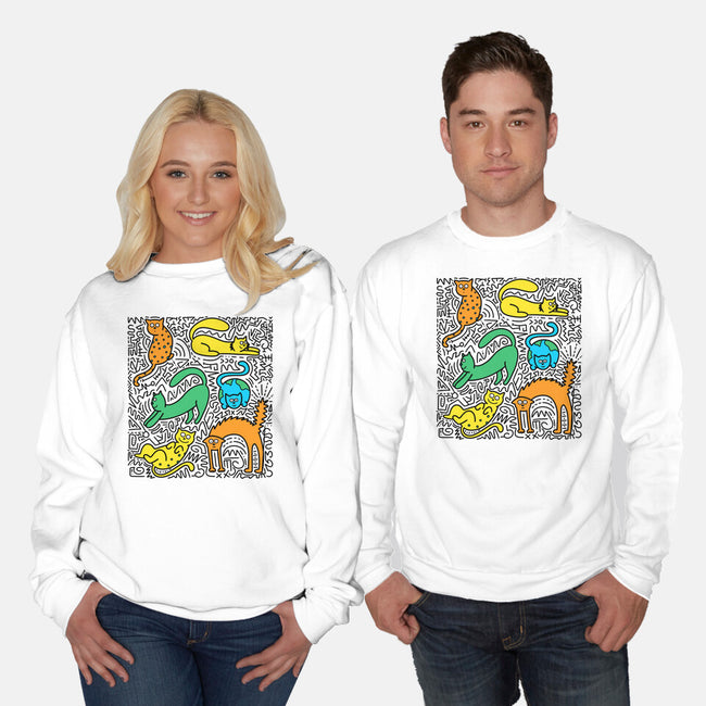 Kitty Haring-Unisex-Crew Neck-Sweatshirt-estudiofitas