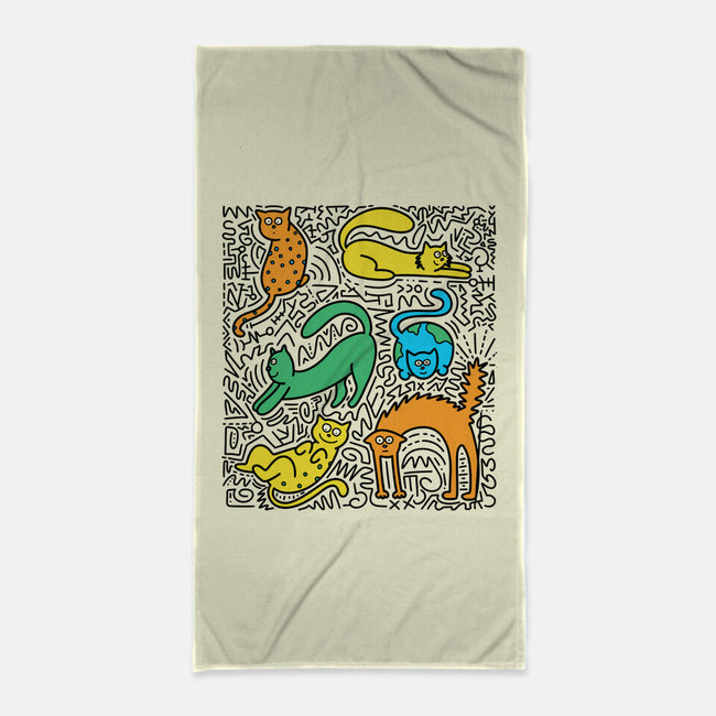 Kitty Haring-None-Beach-Towel-estudiofitas