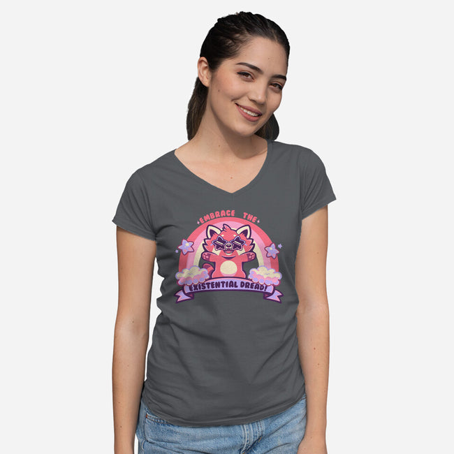 Embrace The Existential Dread-Womens-V-Neck-Tee-TechraNova