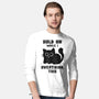 Hold On While I Overthink This-Mens-Long Sleeved-Tee-kg07