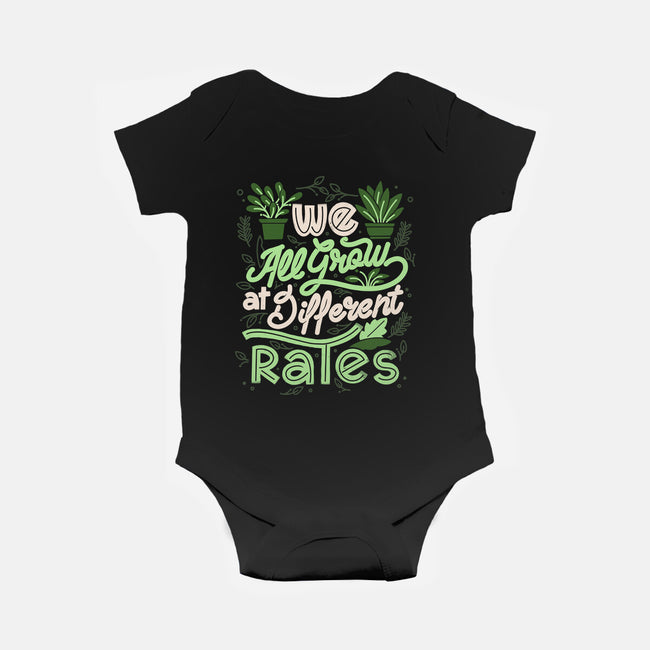 We All Grow At Different Rates-Baby-Basic-Onesie-tobefonseca