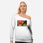 Airplane Slap-Womens-Off Shoulder-Sweatshirt-Raffiti