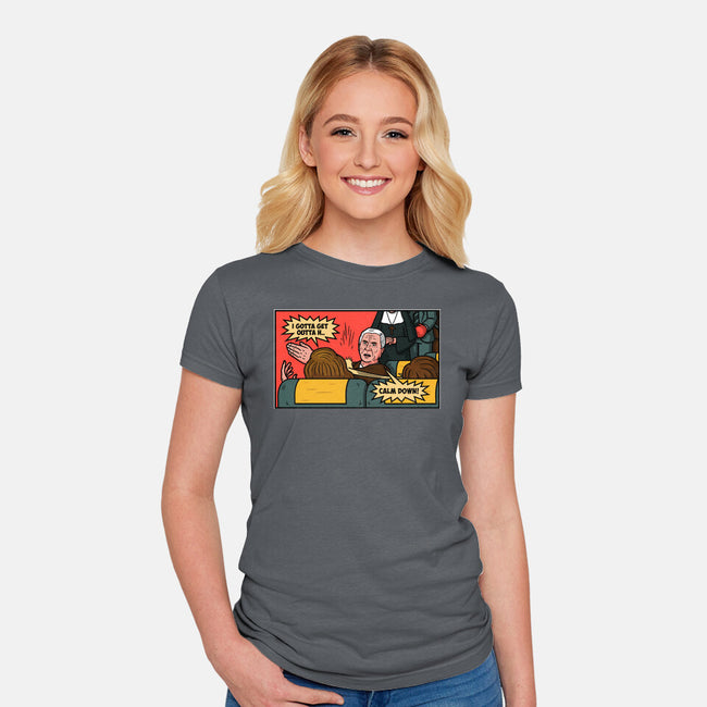 Airplane Slap-Womens-Fitted-Tee-Raffiti