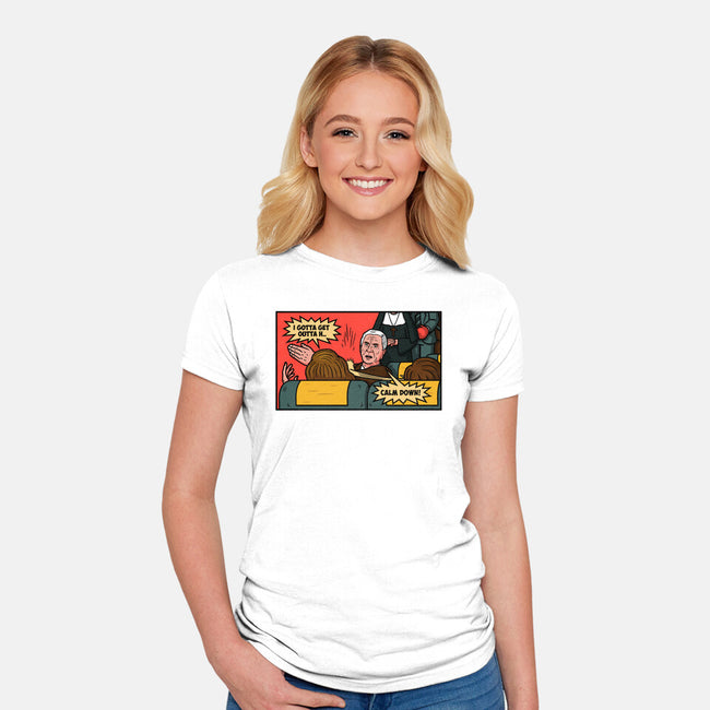 Airplane Slap-Womens-Fitted-Tee-Raffiti