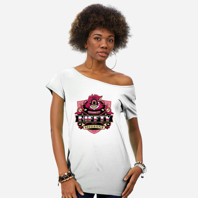 Niffty Housekeeper-Womens-Off Shoulder-Tee-LAGELANTEE