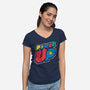 Power Up-Womens-V-Neck-Tee-krisren28