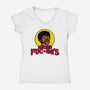 Mother Fuc-ee's-Womens-V-Neck-Tee-Aarons Art Room