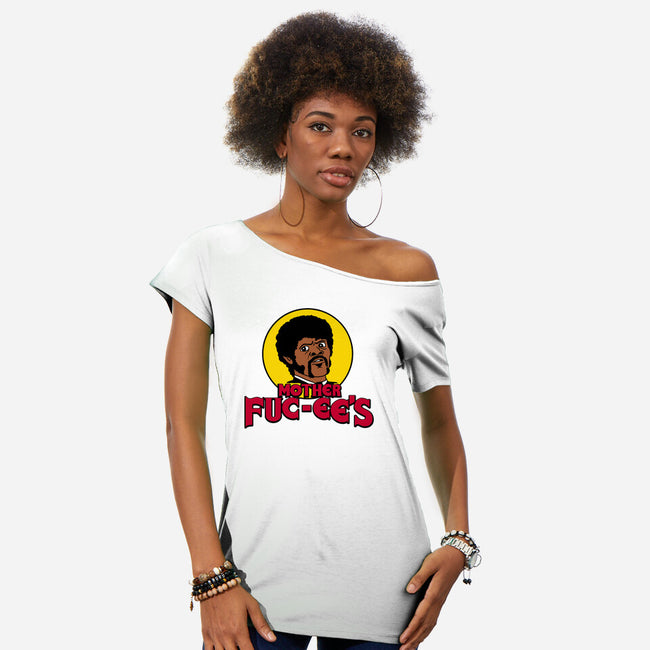 Mother Fuc-ee's-Womens-Off Shoulder-Tee-Aarons Art Room