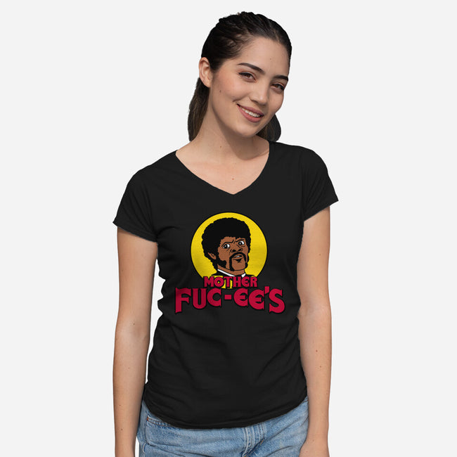 Mother Fuc-ee's-Womens-V-Neck-Tee-Aarons Art Room