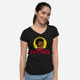 Mother Fuc-ee's-Womens-V-Neck-Tee-Aarons Art Room