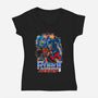 Robot Heroes-Womens-V-Neck-Tee-Diego Oliver