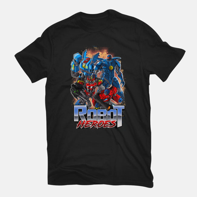 Robot Heroes-Womens-Basic-Tee-Diego Oliver