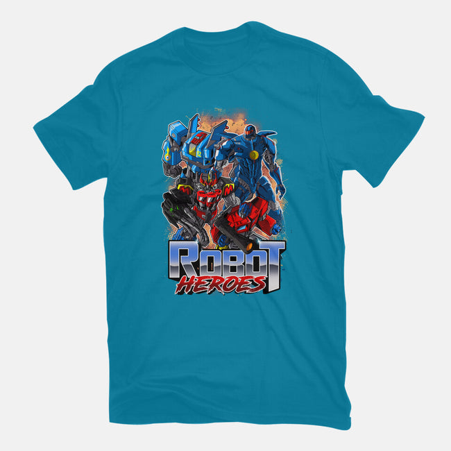 Robot Heroes-Mens-Basic-Tee-Diego Oliver