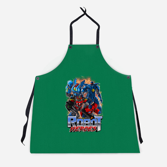 Robot Heroes-Unisex-Kitchen-Apron-Diego Oliver