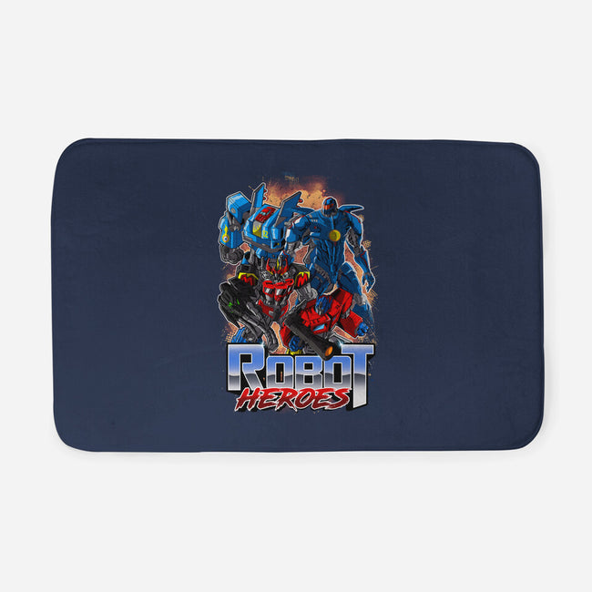 Robot Heroes-None-Memory Foam-Bath Mat-Diego Oliver