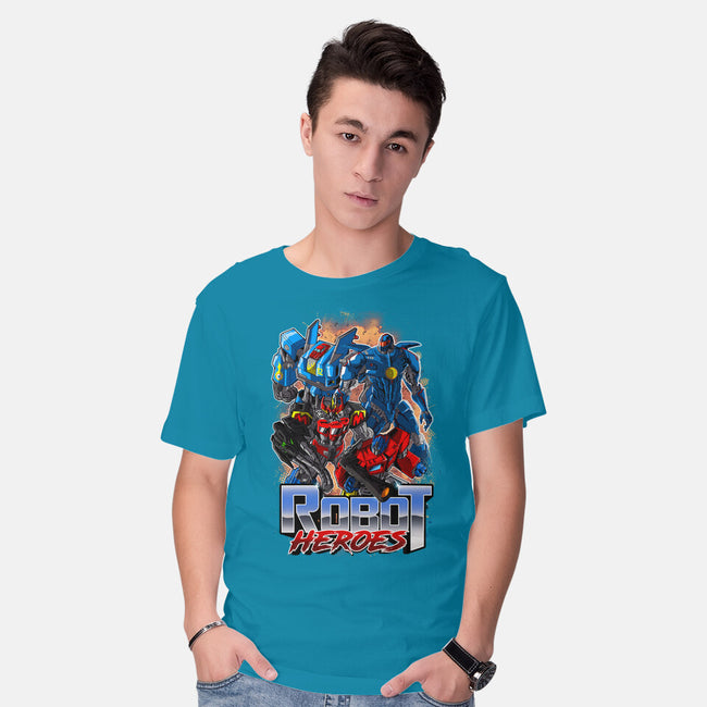 Robot Heroes-Mens-Basic-Tee-Diego Oliver